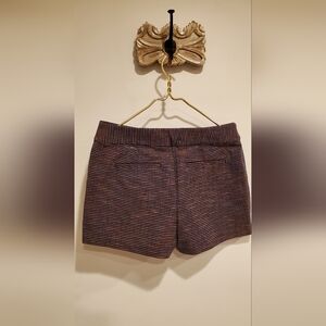 Loft Women's Navy/Brown Shorts Hidden Side Pockets, Size 6.